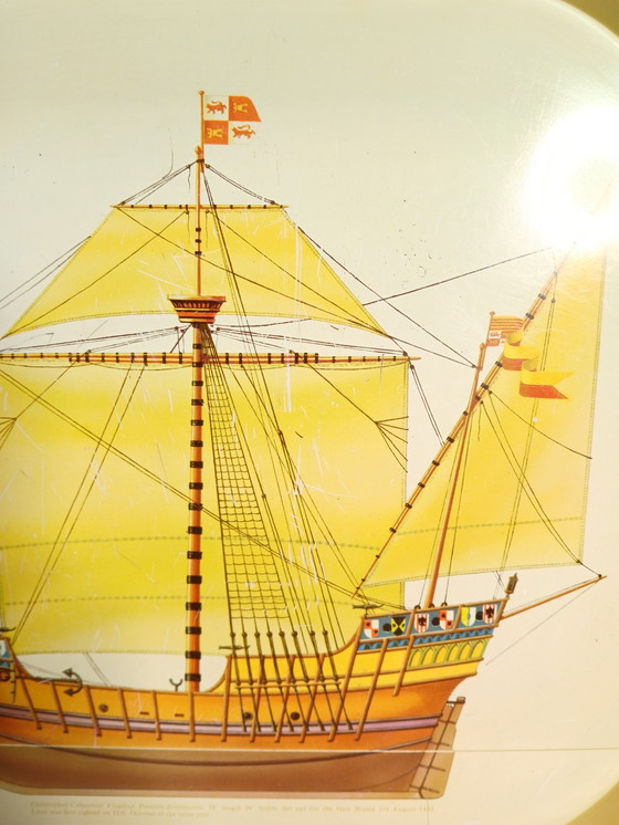 Image 1 of Vassoio di metallo con Santa María di Keith Cresswell