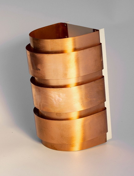 Image 1 of Hans-Agne Jakobsson Wandleuchte aus Kupfer, Modell V155 – Schweden, 1960er Jahre