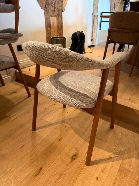 Image 1 of Chaise de salle à manger nordique fonQ - Noyer 8x