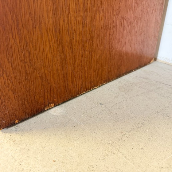 Vintage Oak Tambour Door Cabinet / Filing Cabinet - Mid-Century Modern - Germany 1960s – Wood (photo 15 of 15)