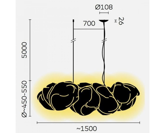 Image 1 of Belux “Cloud” XL pendant lamp, Frank Gehry, Switzerland, 2000s
