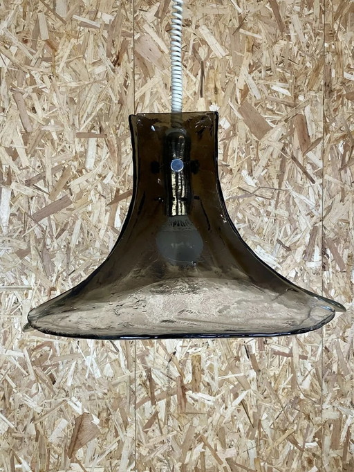 60's 70's Lampe Lampe à suspendre Kalmar Franken KG Tulip Verre 60's 70's