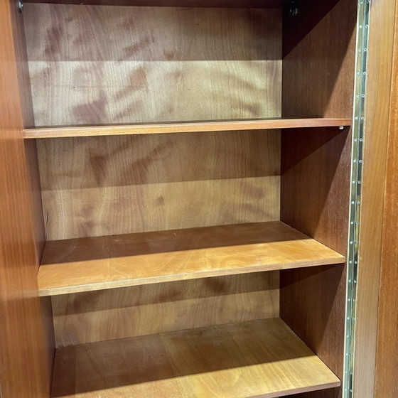 Armadio vintage Midcentury lucido anni sessanta appendiabiti ripiani – Legno (photo 9 of 9)