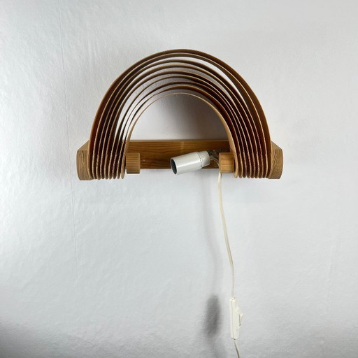 Translandia Duo Wandleuchte aus Kiefernholz, Dänemark, 1960-70