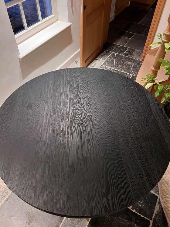 Image 1 of Table haute ronde, plateau en chêne