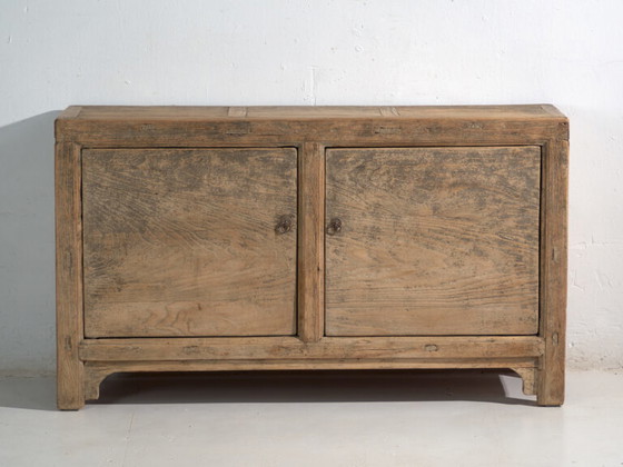 Antique sideboard in elm with two doors – China, circa 1950 – Sideboard cabinet (photo 22 of 40)