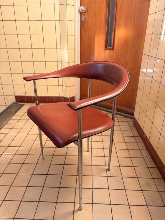 4 poltrone Fasem P40 – Sedie da pranzo, Leather, Metal (photo 4 of 9)