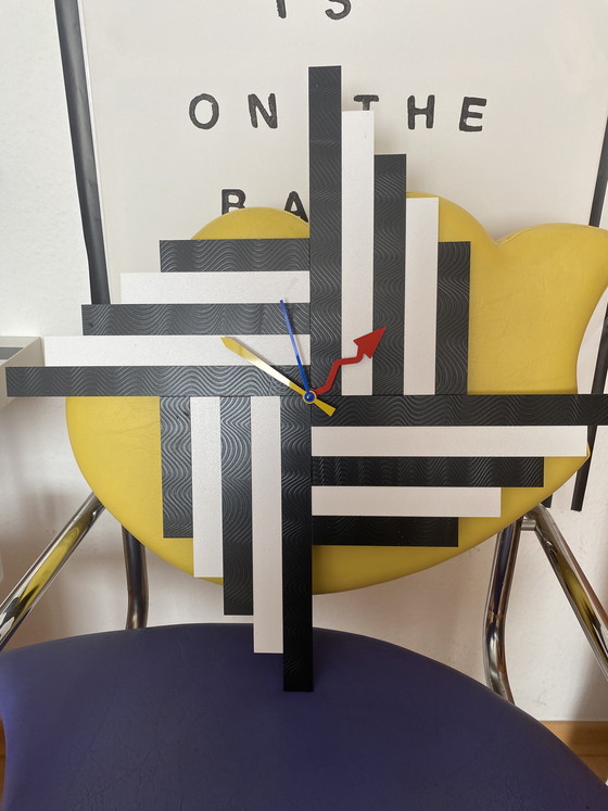 Image 1 of Wanduhr Memphis Stil XXL Künstleruhr Design