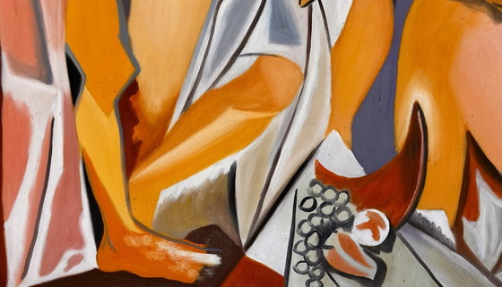 Image 1 of Les Demoiselles d’Avignon - Pablo Picasso - oil on canvas (rolled up)