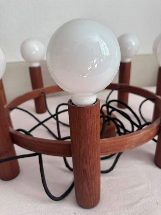 Dyrlund Große Runde Deckenlampe Teakholz Danish Design – Deckenleuchten, Wood (photo 4 of 5)