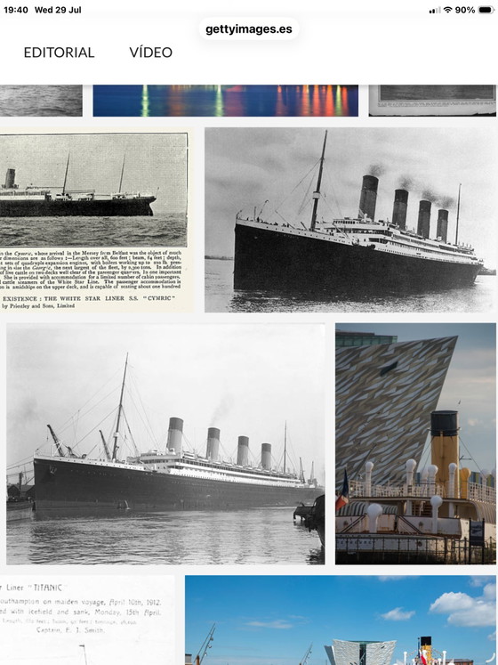 Image 1 of Modellino vintage in metallo del Titanic, grande 80 cm. Splendidamente realizzato.