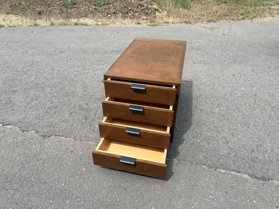 Image 1 of Teakhouten rolvoetstuk uit het midden van de 20e eeuw van Holzäpfel, Duitsland, jaren 60.