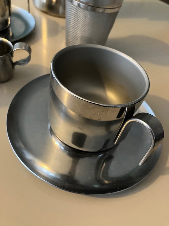 Deux tasses à expresso avec percolateur Guido Bergna, Douwe Egberts, Accessoires de table, Autre, Argenté (photo 2 sur 6)