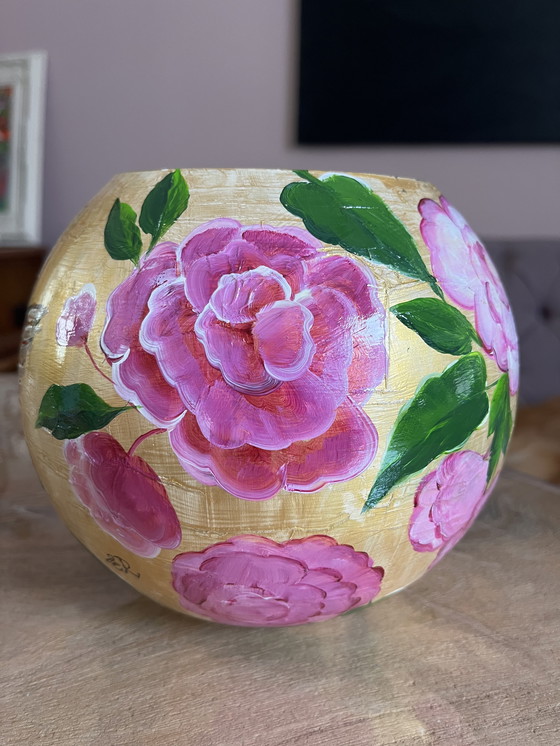 Image 1 of Hand-painted ball vase