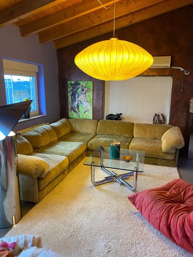 Neue Wiener Werkstätten 70s Lounge Sofa in Green Velour Sectional – Couches (photo 12 of 38)
