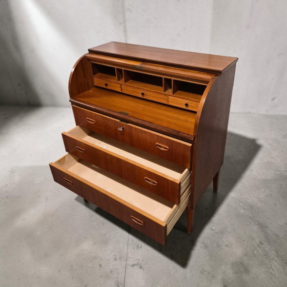 Mid Century Teak Sekretär Schreibtisch Schrank Egon Ostergaard 1960er – Svensk Möbelindustri (MSI), Kommoden (photo 7 of 13)
