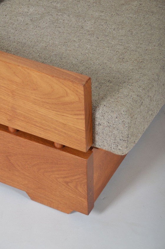 Image 1 of Set Brutalistische zetels in massief hout, jaren '70