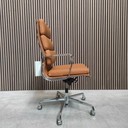 Vitra Eames EA 219 Soft Pad Chair - Cognac Premium Leather