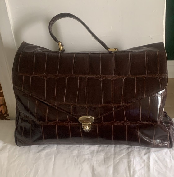 Grote vintage handtas van Joaquim Jofré (Barcelona 1929) – Joaquim Jofre, Top handle tassen, Exotic (photo 2 of 9)