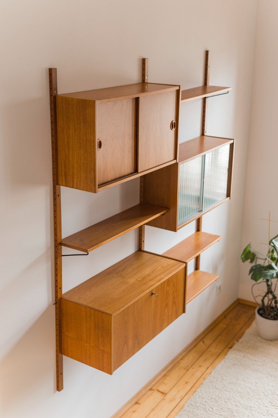 Image 1 of Mid Century Modernes Wandmöbel aus Teakholz, Kurt Østervig zugeschrieben, 1960