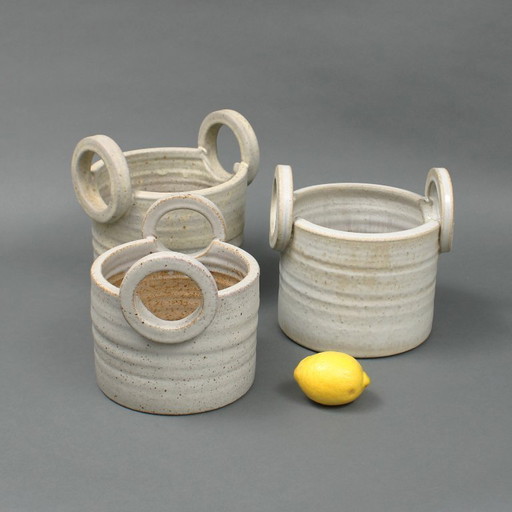 Piet Knepper (1927) - Mobach - Sixties - Set of 3 plant pots
