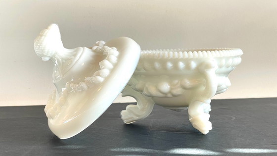 Image 1 of Vintage opaline glass candy dish