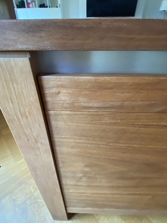Image 1 of Massief Amerikaans notenhouten dressoir 220 cm
