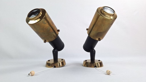 Pair of Zodiac adjustable wall lights, 1960s