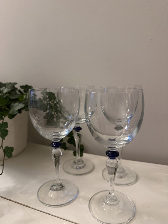 Image 1 of Set di 4 bicchieri da vino in cristallo