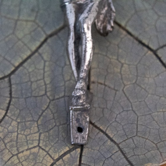 Image 1 of Antique 19th-century French metal Corpus Christi for a crucifix