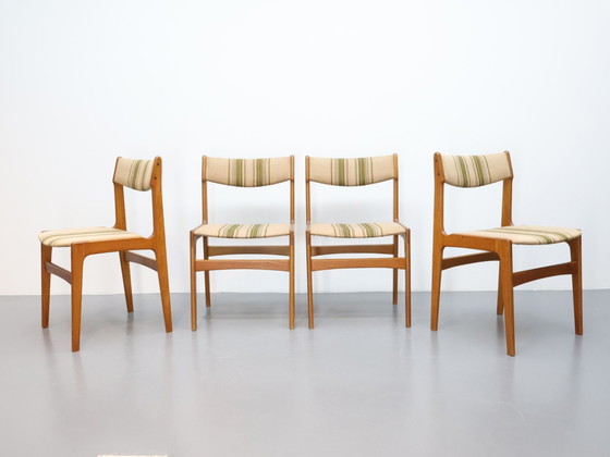 Image 1 of Set Van 4 Deense Eetkamerstoelen 