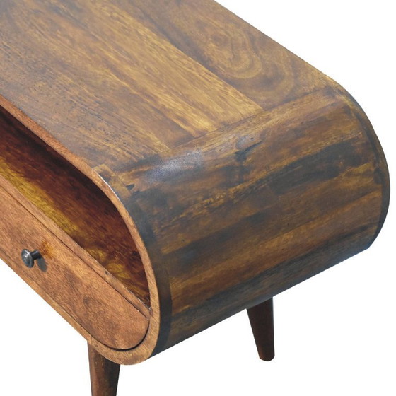 Image 1 of TV cabinet in solid mango wood with chestnut finish