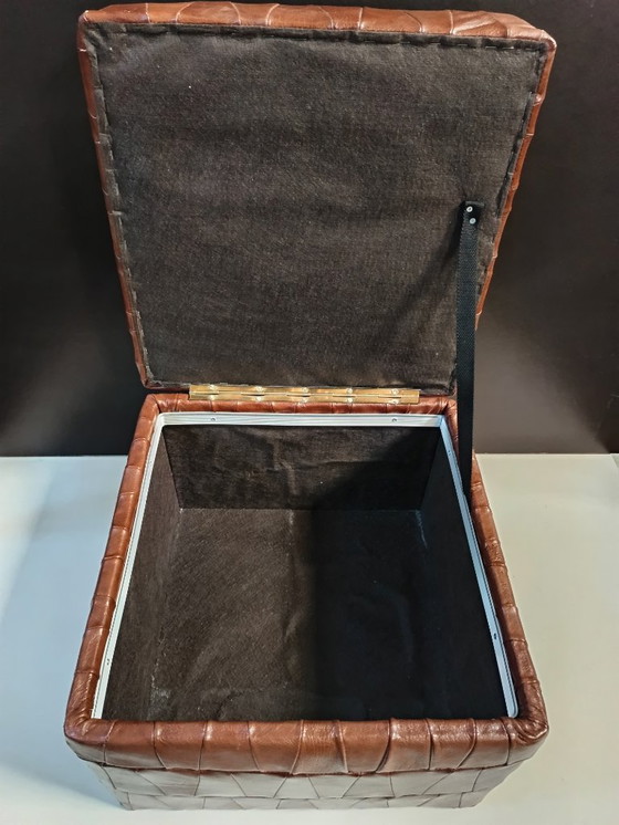 Image 1 of Vintage patchwork pouf / chest de Sede