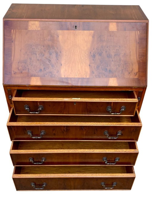 Antique English walnut secretary