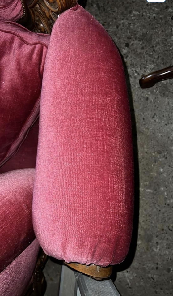 Image 1 of Barok bank met fauteuils 