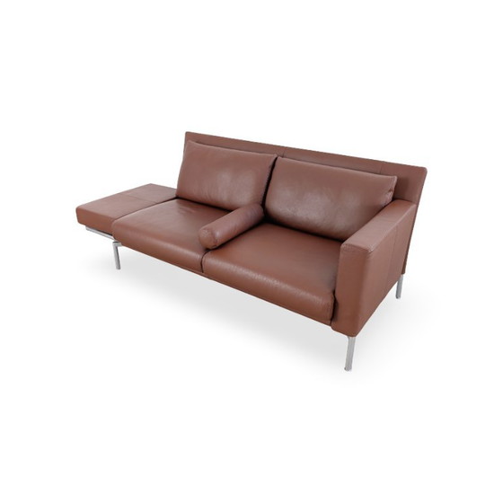 Original Walter Knoll Jason Sofa Couch Design Two-Seater Leather Li – 2 seaters, Metal (photo 10 of 10)