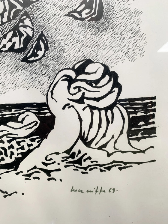 Peinture à l'encre de Luca Crippa, 1969, Peintures et dessins, Papier (photo 2 sur 3)