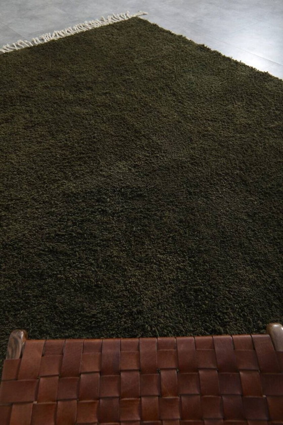 Image 1 of Green Moroccan wool carpet 300/200cm