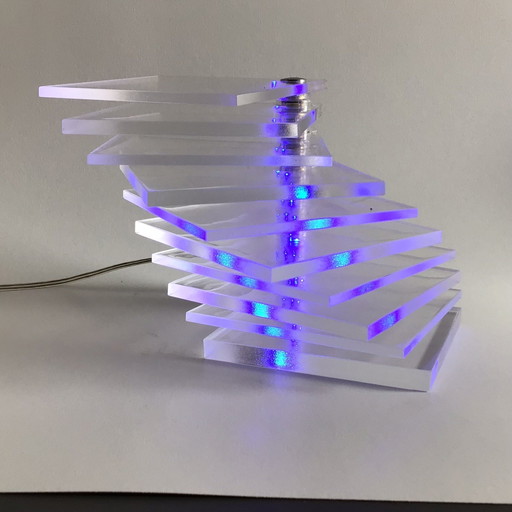 Ikea 'Tybble' plexiglass cube table lamp