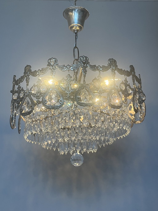 Vintage Design Peris Andreu Chandelier Pendant Lamp Crystal
