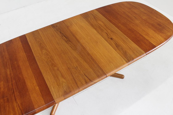 Image 1 of Vintage Danish oval extendable dining table, solid teak