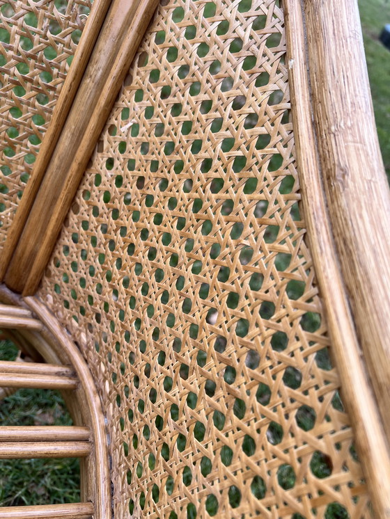 Image 1 of Due sedili avvolgenti in fettuccia e bambù