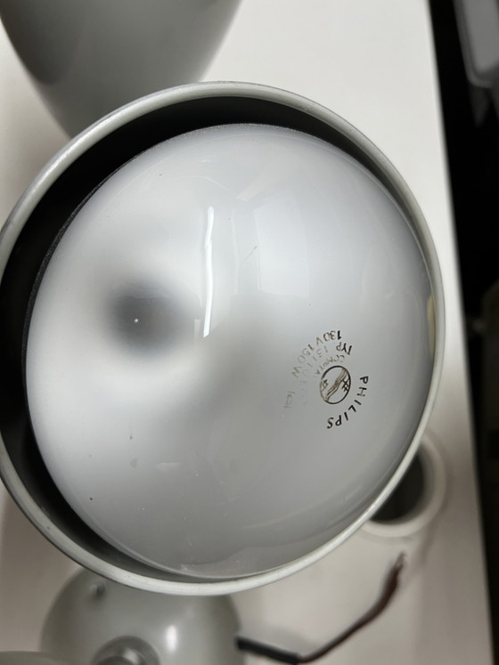 Lot De 3 Spots Appliques / Plafonniers Vintage Philips – Années 1950 – Metal, Chrome (photo 7 of 7)
