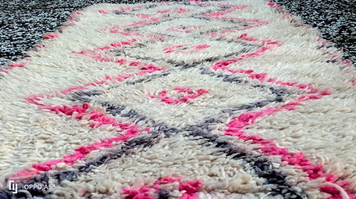 Handgeknoopt Berber kleed wol 189x80cm