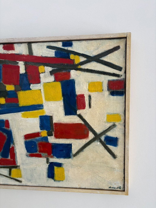 Painting Arend Ernst Roosenschoon Toy Rabbit by Mondrian