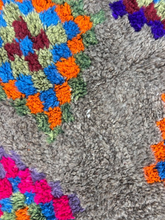 Image 1 of Marokkanischer Berberteppich Beni Ouarain M’rirt, handgewebt aus Wolle, geometrisches und farbenfrohes Design