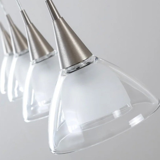 Image 1 of Hanglamp Varanasi, 4 led, nikkel en glas