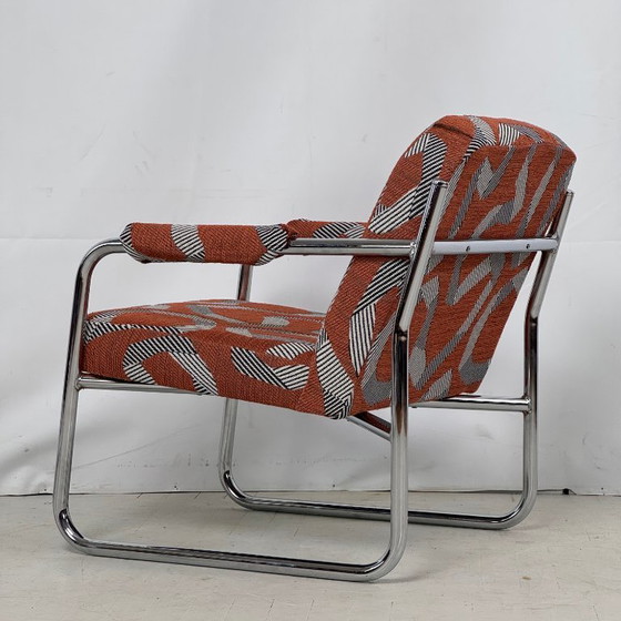 Image 1 of Bauhaus-Style Reupholstered Armchairs, 1990s