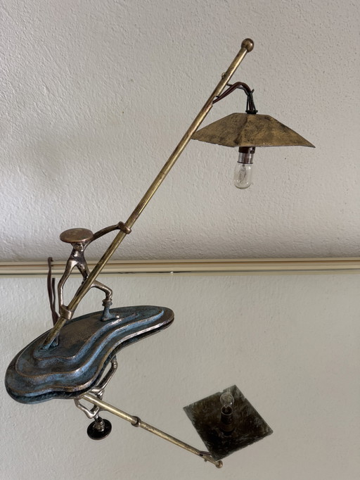 Bronze lamp Hakuli Israel 50's
