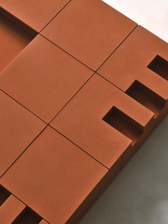 Image 1 of Brutalist concrete wall sculpture